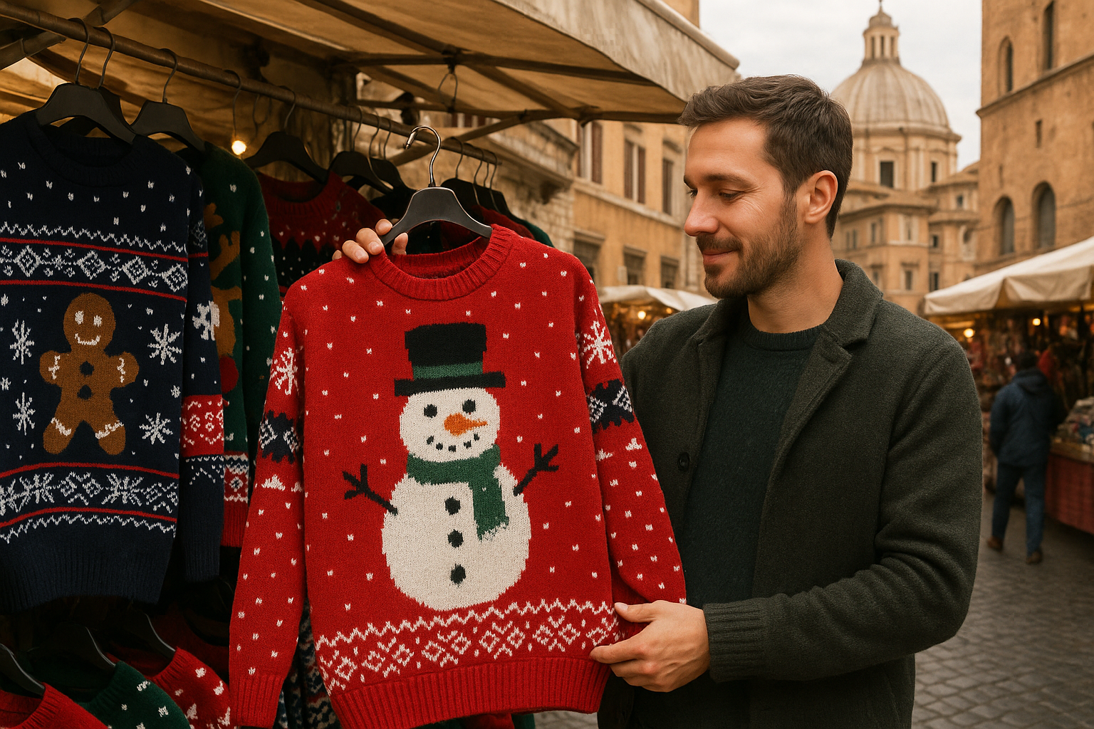 dove comprare maglioni natalizi a roma - Illustration